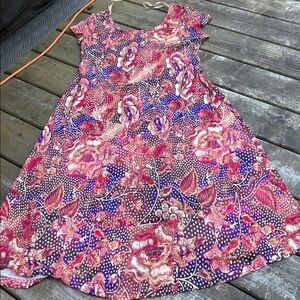 Peruvian Connection Multicolor patterned dress size L
